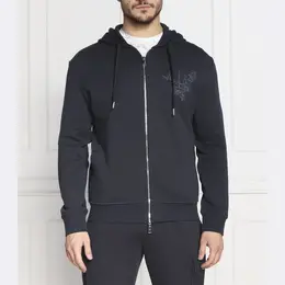 Armani Exchange: Синяя толстовка 
