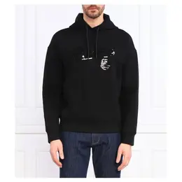 Emporio Armani: Чёрная толстовка 