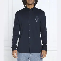 Armani Exchange: Синяя рубашка 