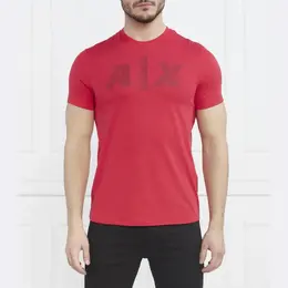 Armani Exchange: Красная футболка 