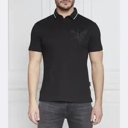 Armani Exchange: Чёрная рубашка 