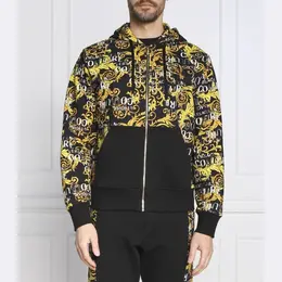 Versace: Чёрная толстовка 