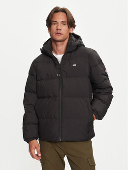 Tommy Jeans: Чёрный пуховик 