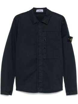 Stone Island: Синяя рубашка  Compass