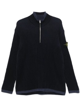 Stone Island: Синий свитер 