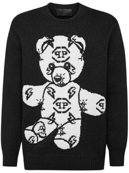 Philipp Plein: Жаккардовый свитер  Teddy Bear