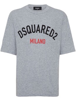 Dsquared2: Серая футболка  Milano