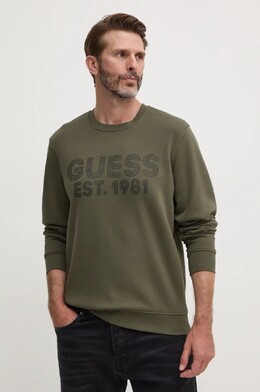GUESS: Зелёная толстовка 