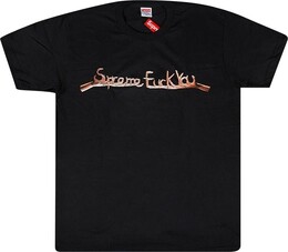 Supreme: Чёрная футболка  Fuck