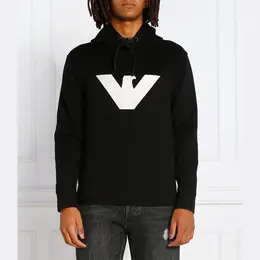 Emporio Armani: Чёрная толстовка 