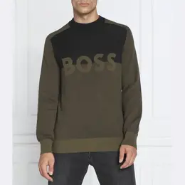 BOSS: Зелёный свитер 