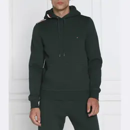 Tommy Hilfiger: Зелёная толстовка 
