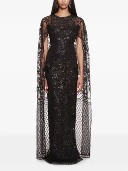 Marchesa Notte: Плащ с блёстками 