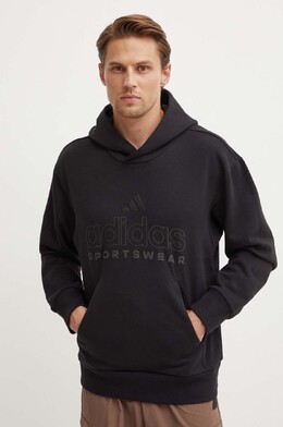 Adidas: Чёрная толстовка 