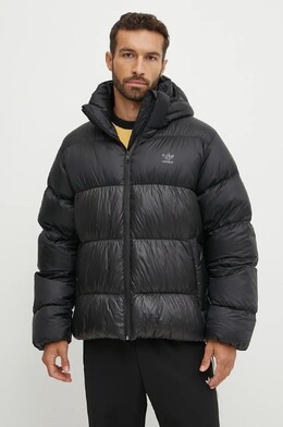 Adidas Originals: Чёрный пуховик 