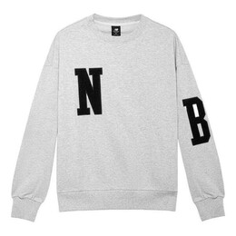 New Balance: Серый свитшот 