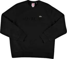 Supreme: Чёрная толстовка  Lacoste