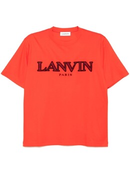 Lanvin: Футболка с вышивкой 