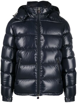 Moncler: Синий пуховик  Maya