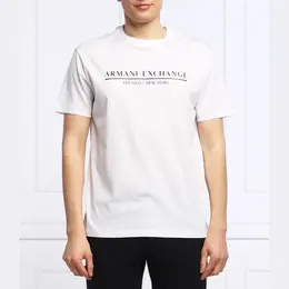 Armani Exchange: Белая футболка 