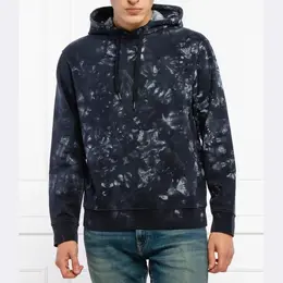 Armani Exchange: Синяя толстовка 