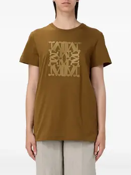 Max Mara: Коричневая футболка 