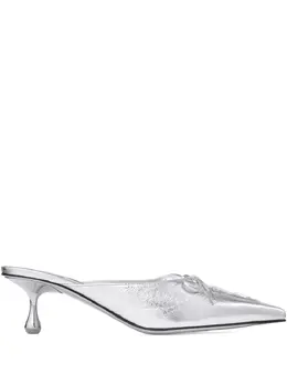 Jimmy Choo: Серебристые сабо 