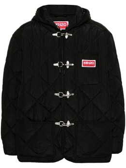 Kenzo: Пуховик с капюшоном 