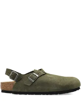 Birkenstock: Зелёные сабо 