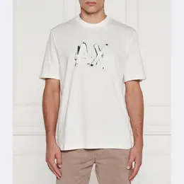 Armani Exchange: Белая футболка 