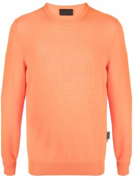 Philipp Plein: Оранжевый свитер  Skull