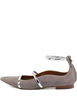 Malone Souliers: Серебристые балетки 