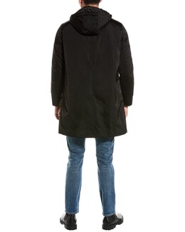 Armani Exchange: Чёрный плащ 