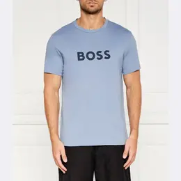 BOSS: Синяя футболка 