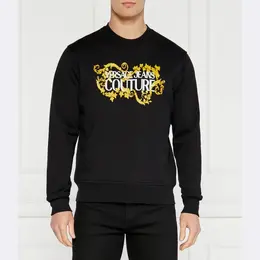 Versace: Чёрная толстовка 