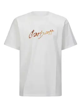 Carhartt WIP: Белая футболка  Script