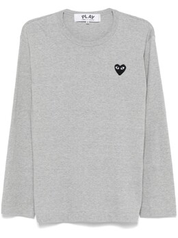Comme Des Garçons Play: Серая футболка 