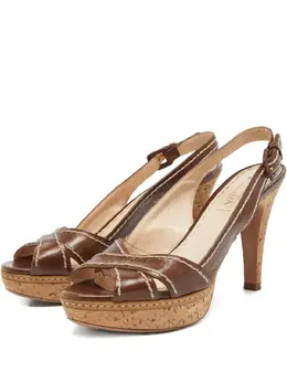 Prada Pre-Owned: Коричневые сандалии 