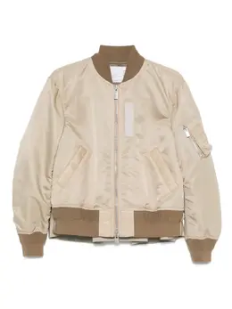 sacai: Бежевая куртка 
