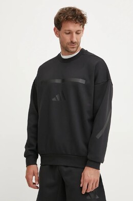 Adidas: Чёрная толстовка 