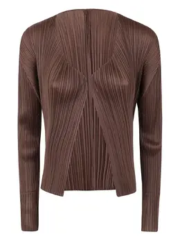 Pleats Please Issey Miyake: Кардиган с длинным рукавом 