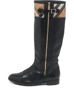 Burberry Pre-Owned: Чёрные ботинки 
