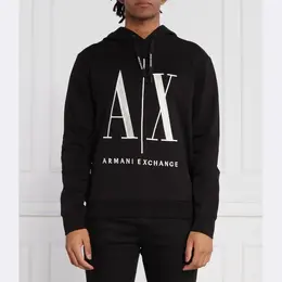 Armani Exchange: Чёрная толстовка 