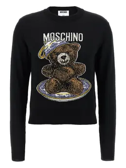 Moschino: Чёрный свитер  Teddy Bear