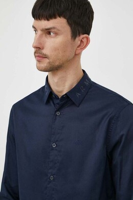 Armani Exchange: Тёмная рубашка 