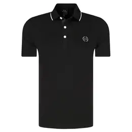 Armani Exchange: Чёрная рубашка 
