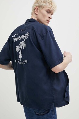 Tommy Jeans: Тёмная рубашка 