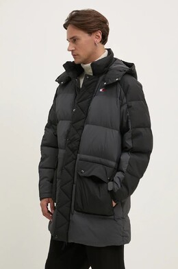 Tommy Jeans: Чёрный пуховик 