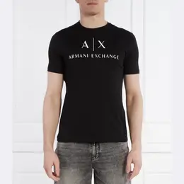 Armani Exchange: Обтягивающая футболка 