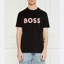 BOSS: Чёрная футболка 